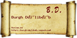 Burgh Délibáb névjegykártya